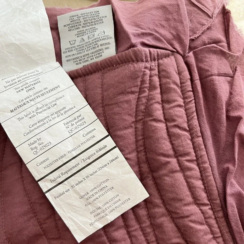 NWT UGG Katella Quilted Coverlet Dusty Rose Queen Size 92